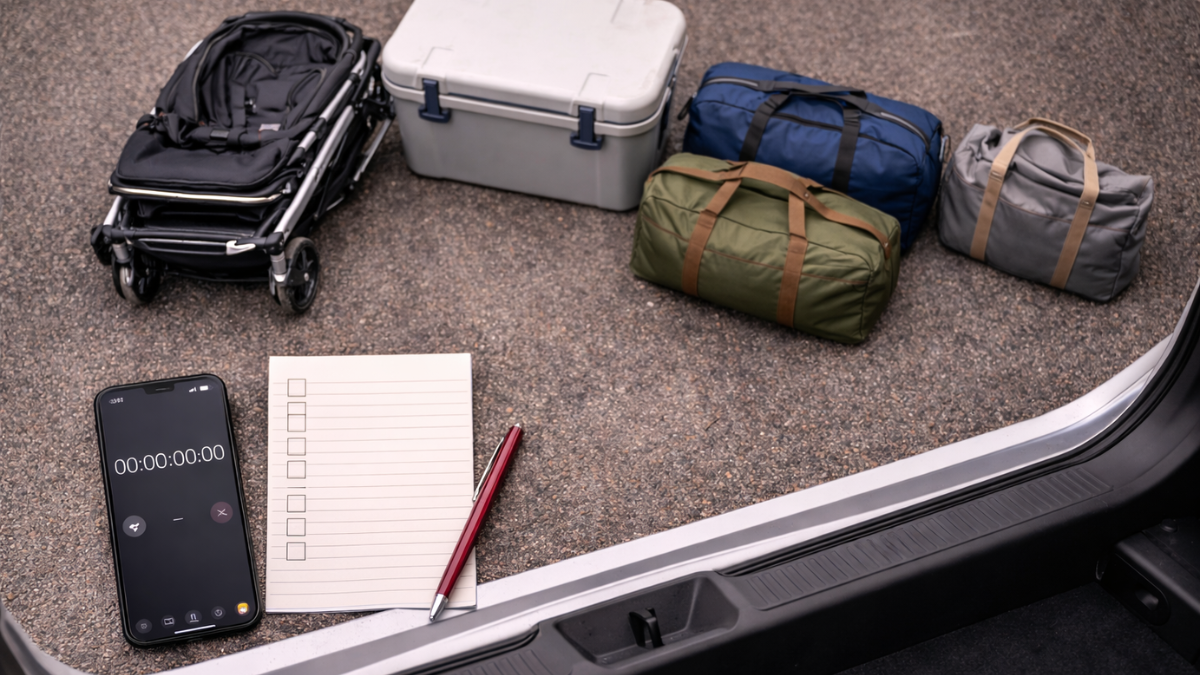 Child Seat + Cooler + Stroller: Which Vehicle Still Works Seats-Up?