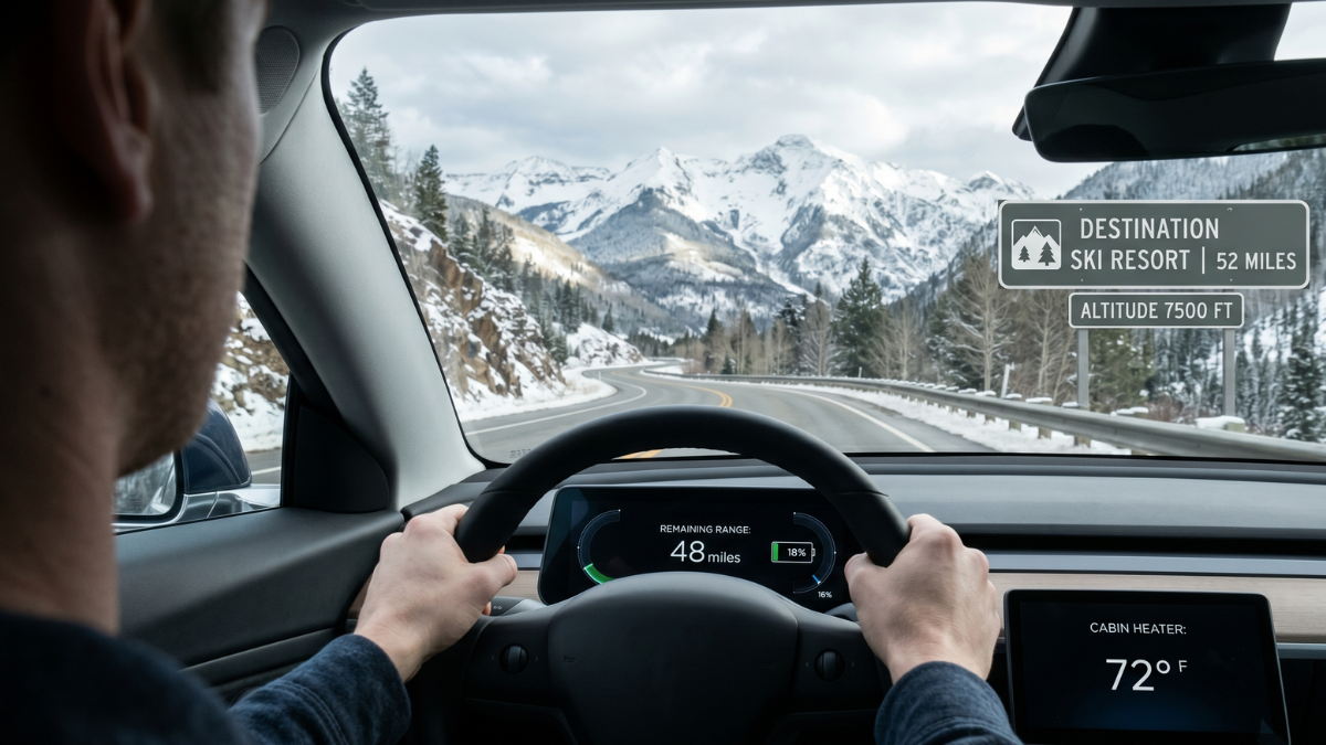 Cabin Heating vs. Highway Range: The Cold-Weather Math EV Drivers Learn the Hard Way on Mountain Trips